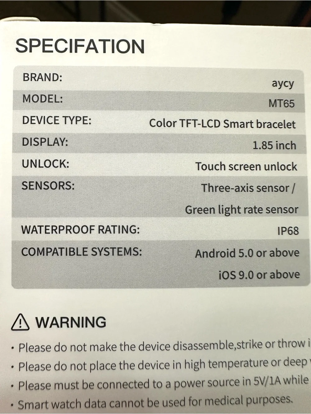 Smart Watch Fitness Tracker - Black & Silver